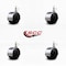 Service Caster 2'' Floor Safe Chrome Hooded Twin Wheel Caster 3/8 Threaded Stem, 4PK SCC-TS02S50D-NYU-BC-382458-4 - alternate 4